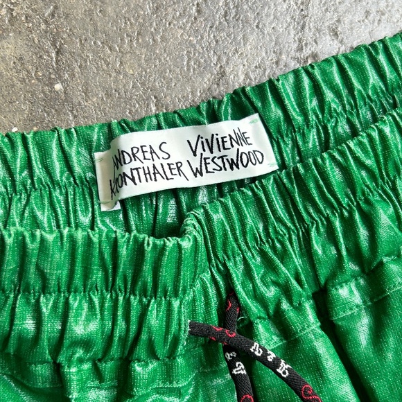 NWT 1,185$ Andreas Kronthaler Linen Plastic Like Pants Green - Picture 14 of 16